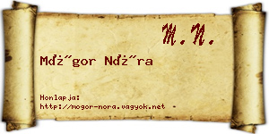 Mógor Nóra névjegykártya