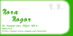 nora mogor business card