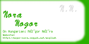 nora mogor business card